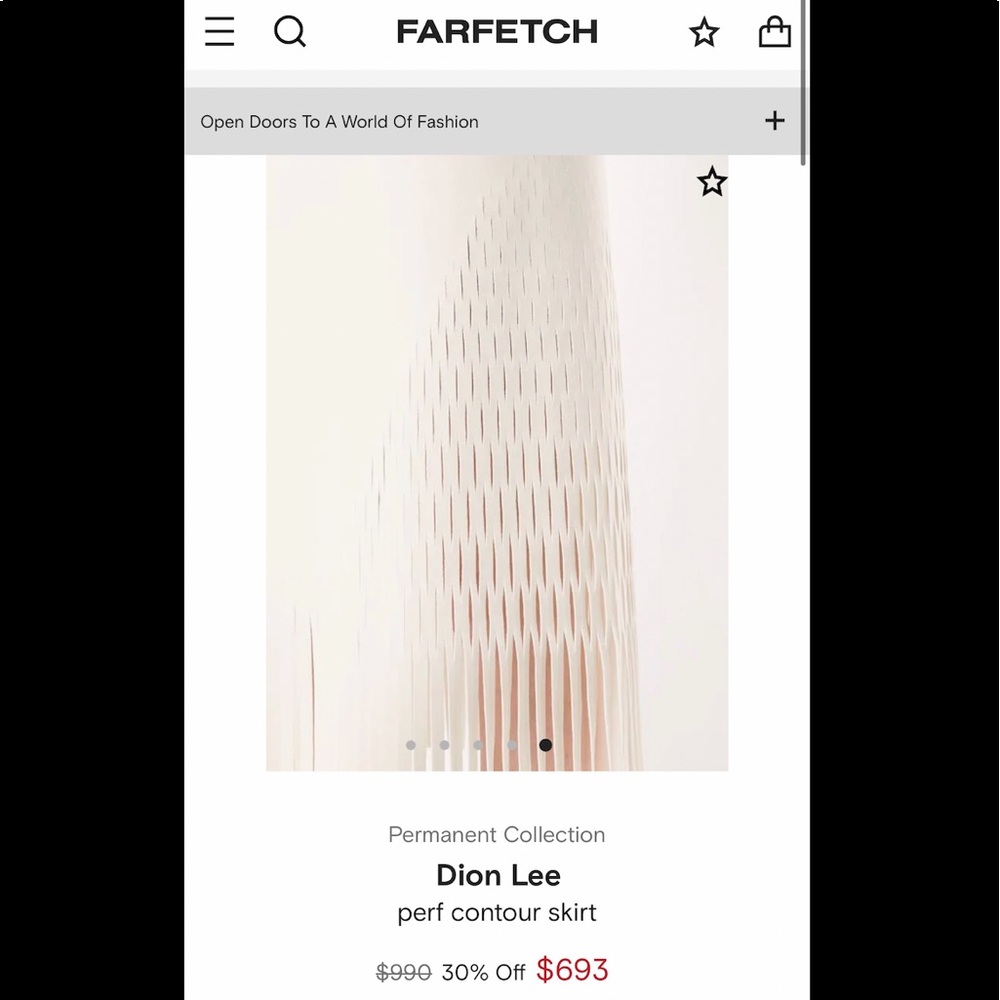Dion Lee White Midi Fringe Hem Skirt - Picture 10 of 10